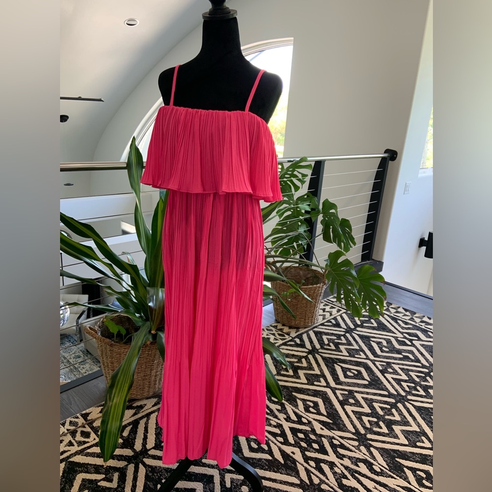 Pink Pleated Dress